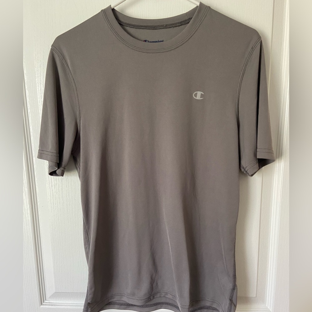 Champion Gray Short Sleeve Tee Classic Crew